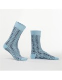 Blue men\'s socks with patterns SM02 - Online store - Boutique